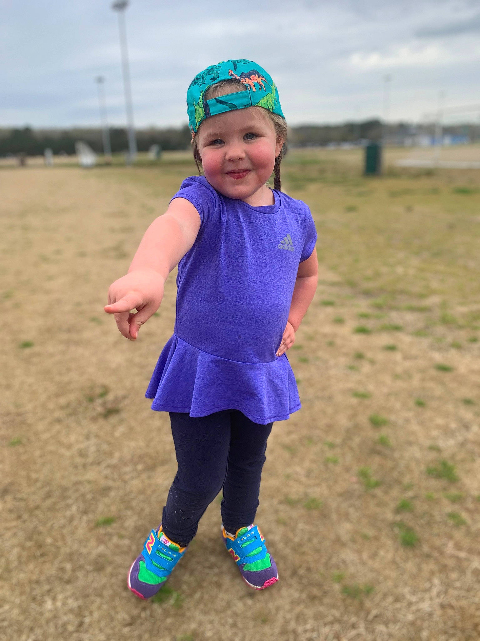 Charleigh joined the competition — help win amazing prizes! baby_toddler_clothing, cap, child, cloud, electric_blue, fun, grass, grassland, happy, hat, headwear, joy, landscape, leisure, natural_environment, people_in_nature, person, recreation, sand, sky