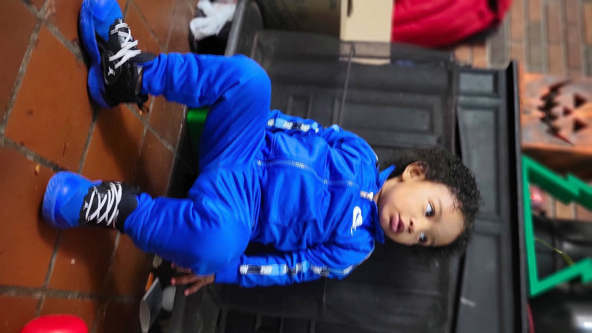 Demari joined the competition — help win amazing prizes! child, competition_event, elbow, electric_blue, entertainment, event, fun, helmet, jersey, music, performance, performing_arts, person, personal_protective_equipment, public_event, purple, recreation, sports_gear, sports_uniform, sportswear