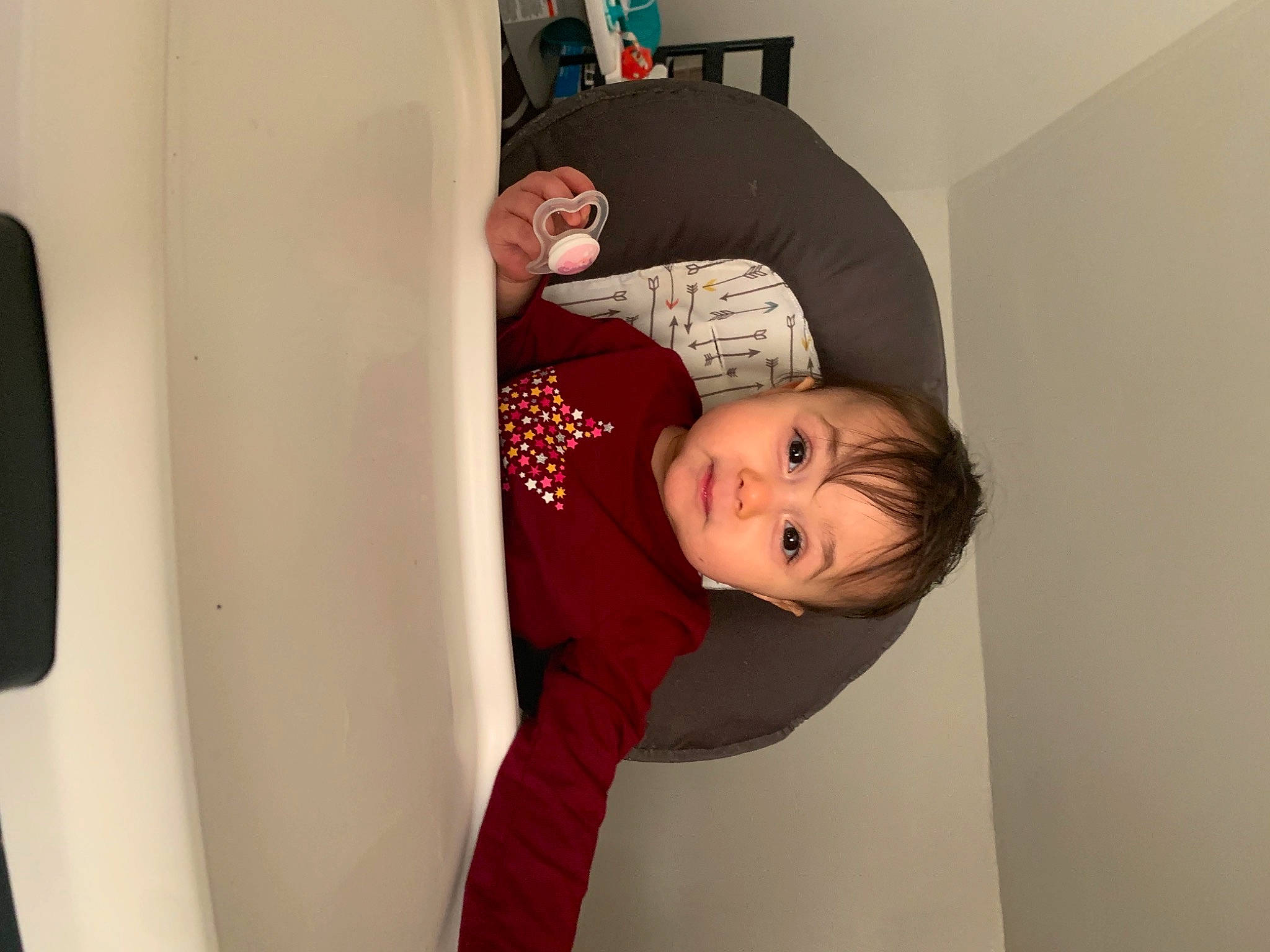 Irie joined the competition — help win amazing prizes! baby, baby_toddler_clothing, ceiling, child, cleanliness, comfort, elbow, fun, happy, knee, person, room, sleeve, smile, t_shirt, toddler, wood