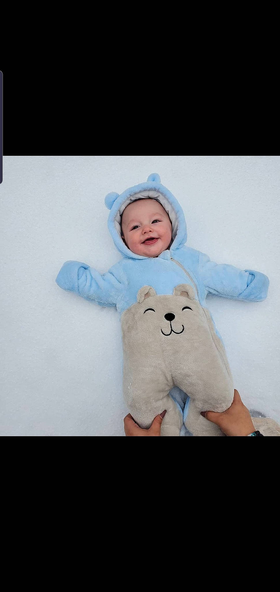 Anthony joined the competition — help win amazing prizes! baby, bear, child, facial_expression, fur, head, nose, person, polar_bear, product, smile, toddler