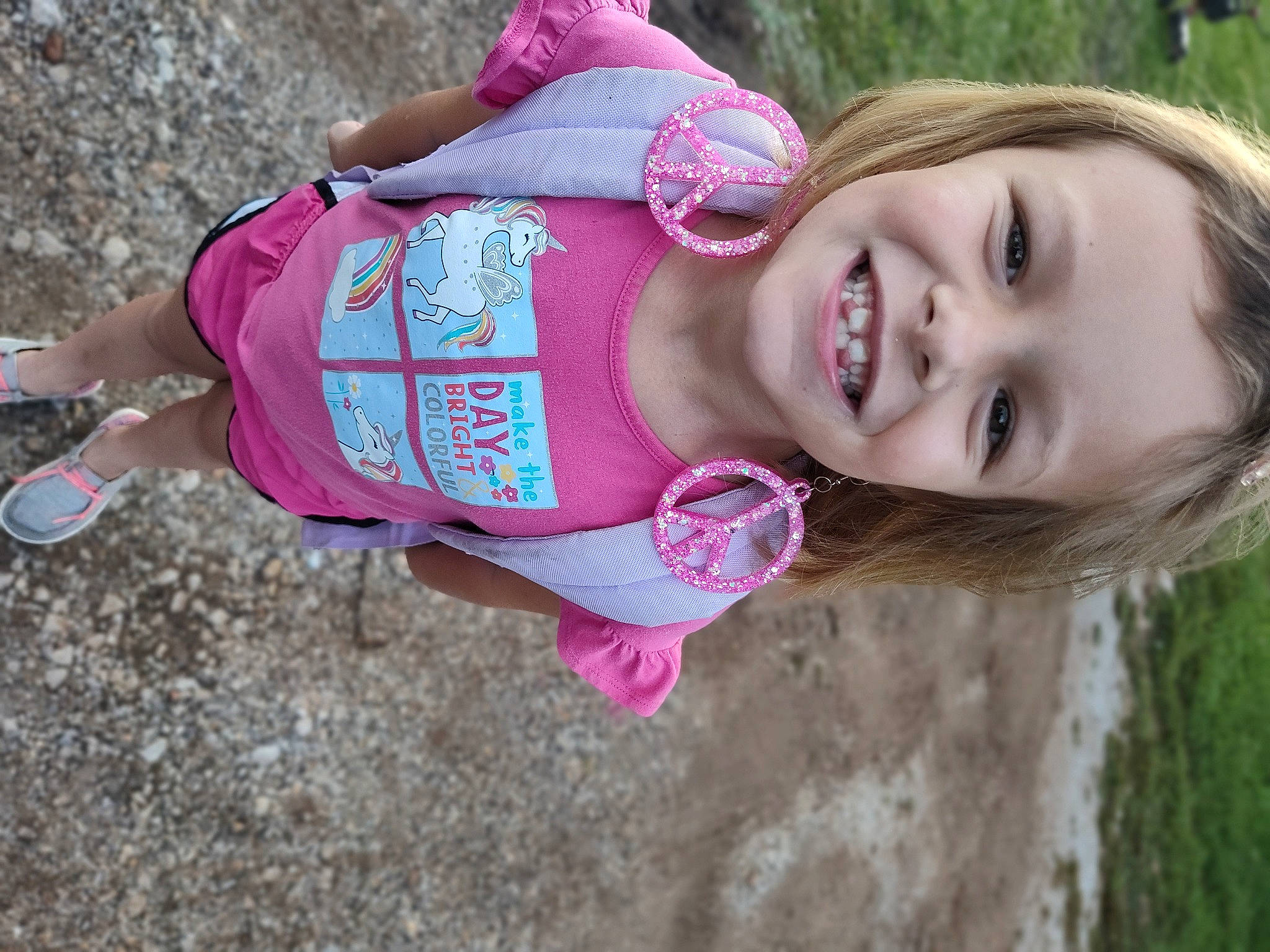 Alexis joined the competition — help win amazing prizes! child, eye, face, fashion_accessory, fun, grass, happy, joy, leisure, lip, magenta, mouth, pattern, people_in_nature, person, pink, plant, recreation, skin, smile