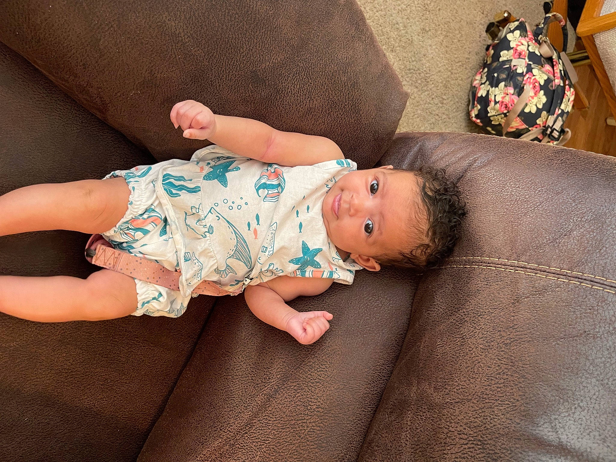 Aalleyah joined the competition — help win amazing prizes! baby, baby_toddler_clothing, cheek, child, comfort, dress, eye, finger, hand, head, human_body, leg, person, pink, skin, sleeve, sock, textile, thigh, toddler