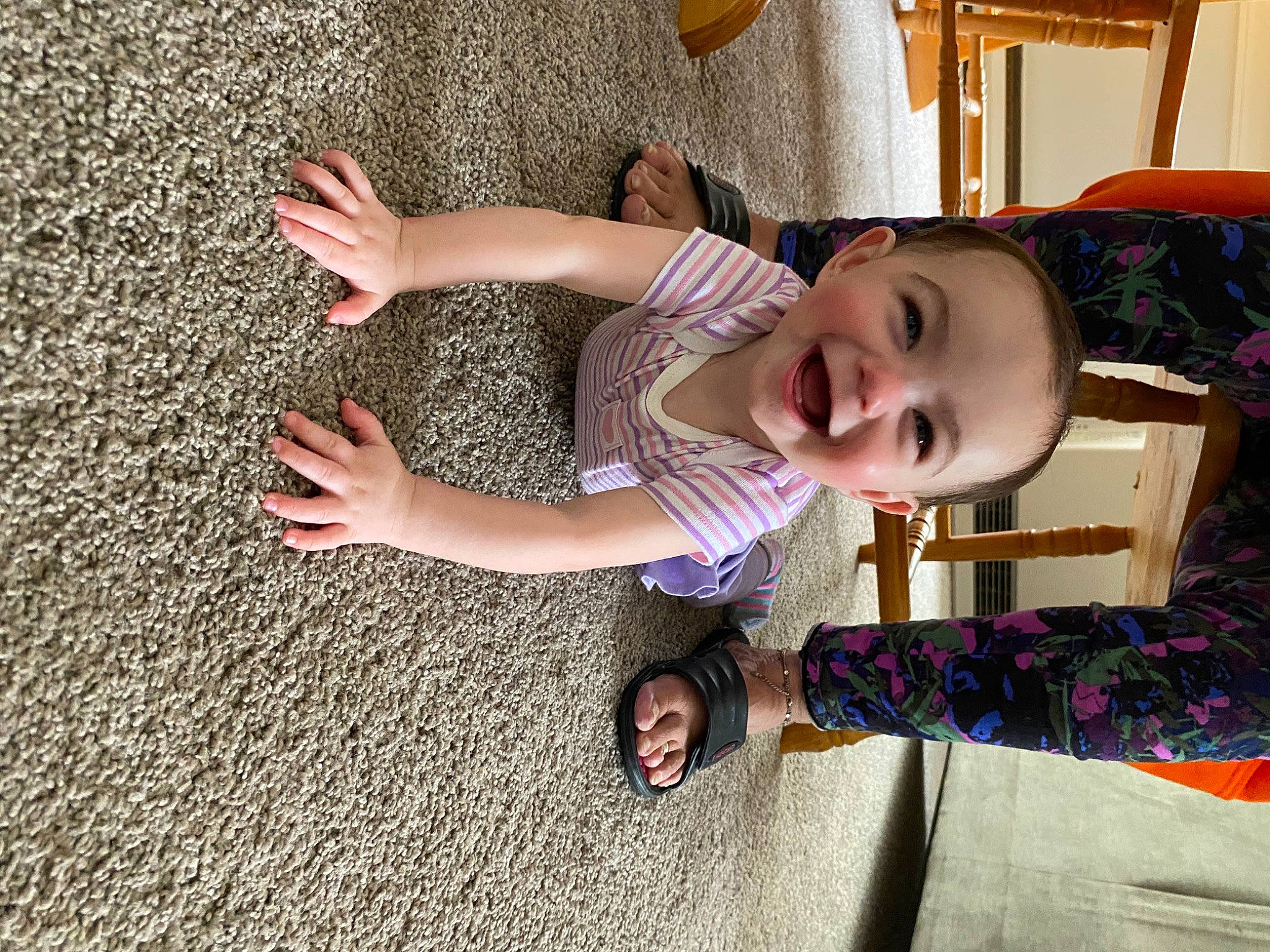 Anastasia joined the competition — help win amazing prizes! child, flooring, fun, gesture, grass, happy, human, human_leg, joy, leaf, leisure, mammal, people_in_nature, person, plant, play, skin, smile, toddler, tree