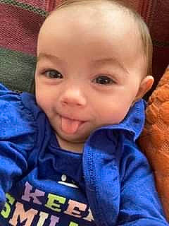 Anastasia is registered to the contest to win money with this photo: baby, baby_toddler_clothing, cheek, chin, cool, ear, eye, eyebrow, eyelash, forehead, fun, happy, iris, lip, mouth, nose, person, skin, sleeve, smile