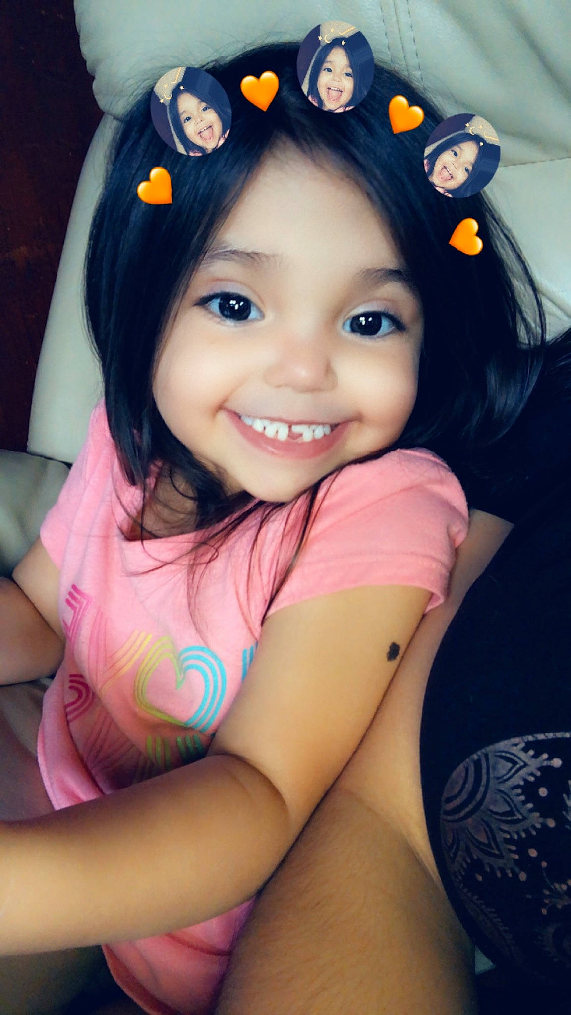 Lilly is registered to the contest to win money with this photo: beauty, black_hair, cheek, child, child_model, ear, eye, face, forehead, hair, hairstyle, happy, head, joy, lip, long_hair, organ, person, pink, skin