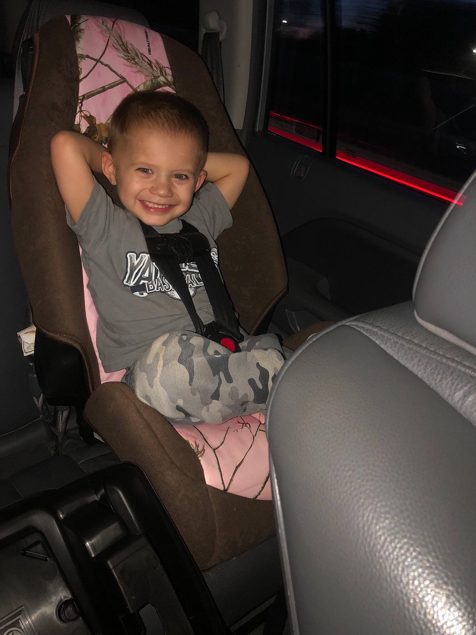 Dominic joined the competition — help win amazing prizes! auto_part, car, car_seat, car_seat_cover, head_restraint, joy, person, seat_belt, vehicle, vehicle_door