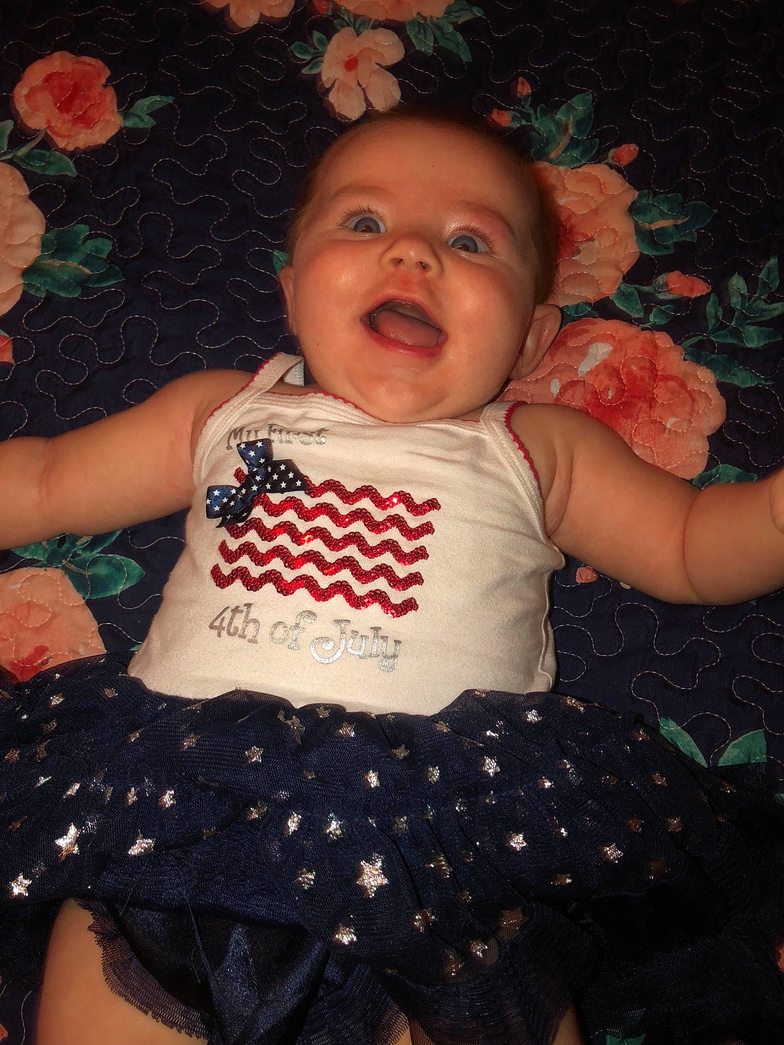 Avaleigh joined the competition — help win amazing prizes! baby, baby_toddler_clothing, child, pattern, person, smile, textile, toddler