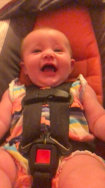 Avaleigh joined the competition — help win amazing prizes! baby, baby_in_car_seat, cheek, child, chin, facial_expression, mouth, neck, person, toddler