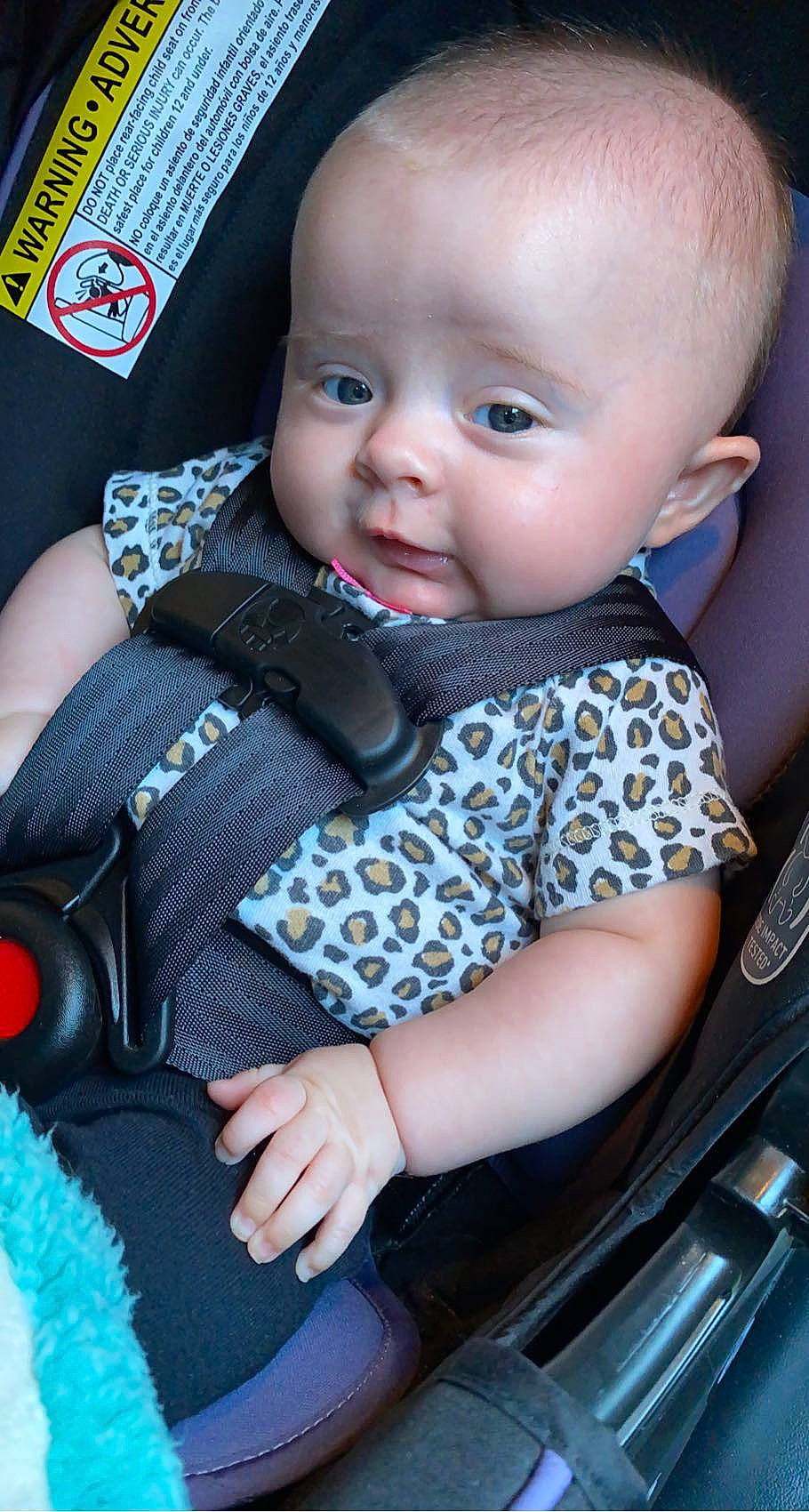 Aubrielle is registered to the contest to win money with this photo: arm, azure, baby, baby_carriage, baby_toddler_clothing, cheek, comfort, cool, dress, eye, finger, hairstyle, hand, human_body, iris, lip, person, product, skin, sleeve