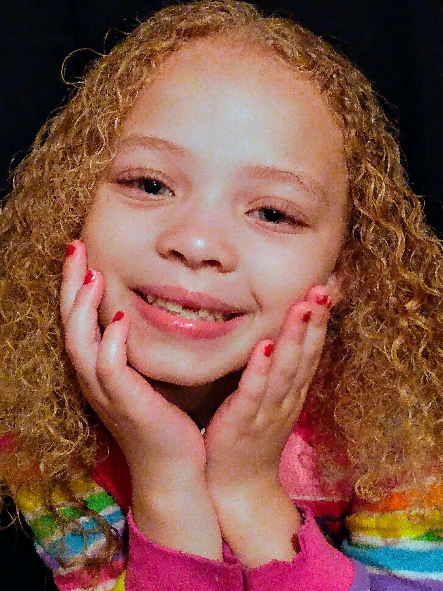 Abigail is registered to the contest to win money with this photo: beauty, blond, cheek, child, child_model, chin, close_up, eyebrow, face, facial_expression, forehead, hair, hairstyle, head, joy, lip, nose, person, skin, smile