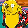 Gros a rejoint le concours — aidez-le/la à gagner de superbes lots ! animated, background, black, bookshelf, cartoon, character, clothing, colorful, couch, dog, ears, fur, illustration, indoor, jacket, nose, red, white, wide_eyes, yellow