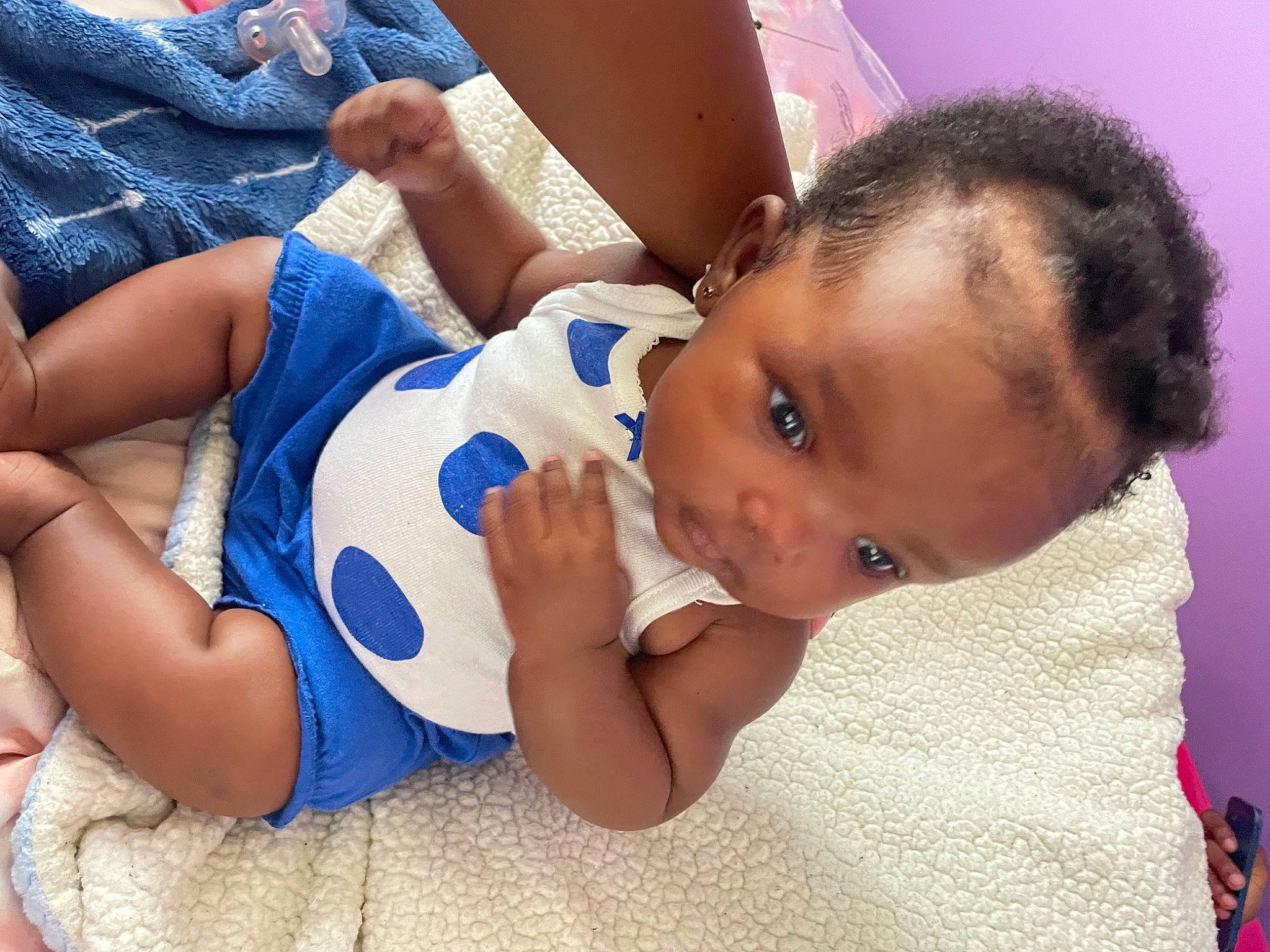 Layniesha is registered to the contest to win money with this photo: abdomen, baby, baby_toddler_clothing, cheek, child, comfort, elbow, electric_blue, eyelash, foot, fun, happy, human_leg, nail, nose, pattern, person, skin, thigh, thumb