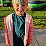 élyanna participe au concours pour gagner de l'argent avec cette photo : child, girl, face_paint, smiling, outdoor, bounce_house, inflatable, grass, sunny, jacket, dress, shoes, happy, playground, fun, daylight, park, people, recreation, event