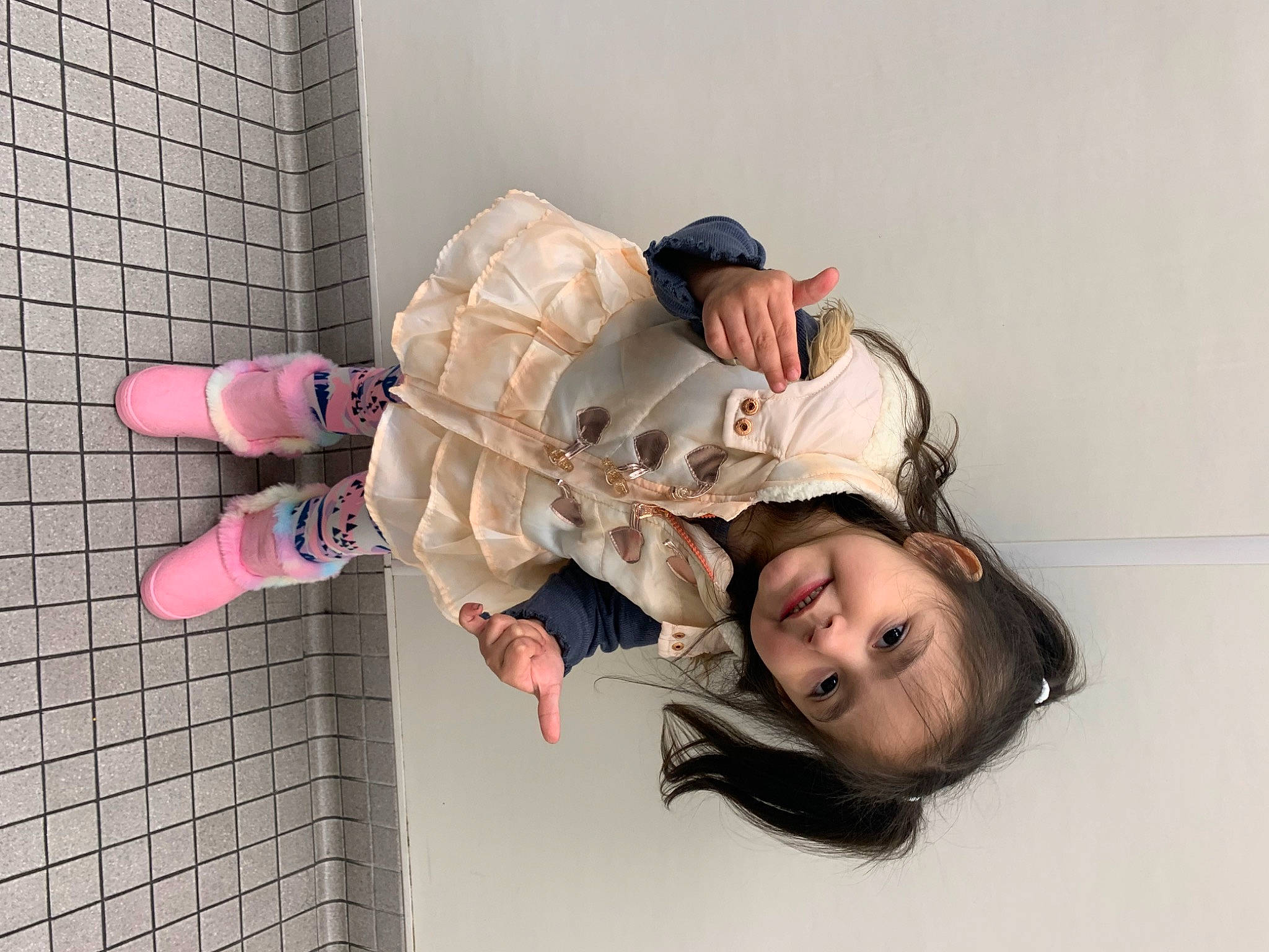 Liliana joined the competition — help win amazing prizes! carmine, child, comfort, foot, fun, happy, human_leg, person, portrait_photography, sitting, smile, thigh, toddler