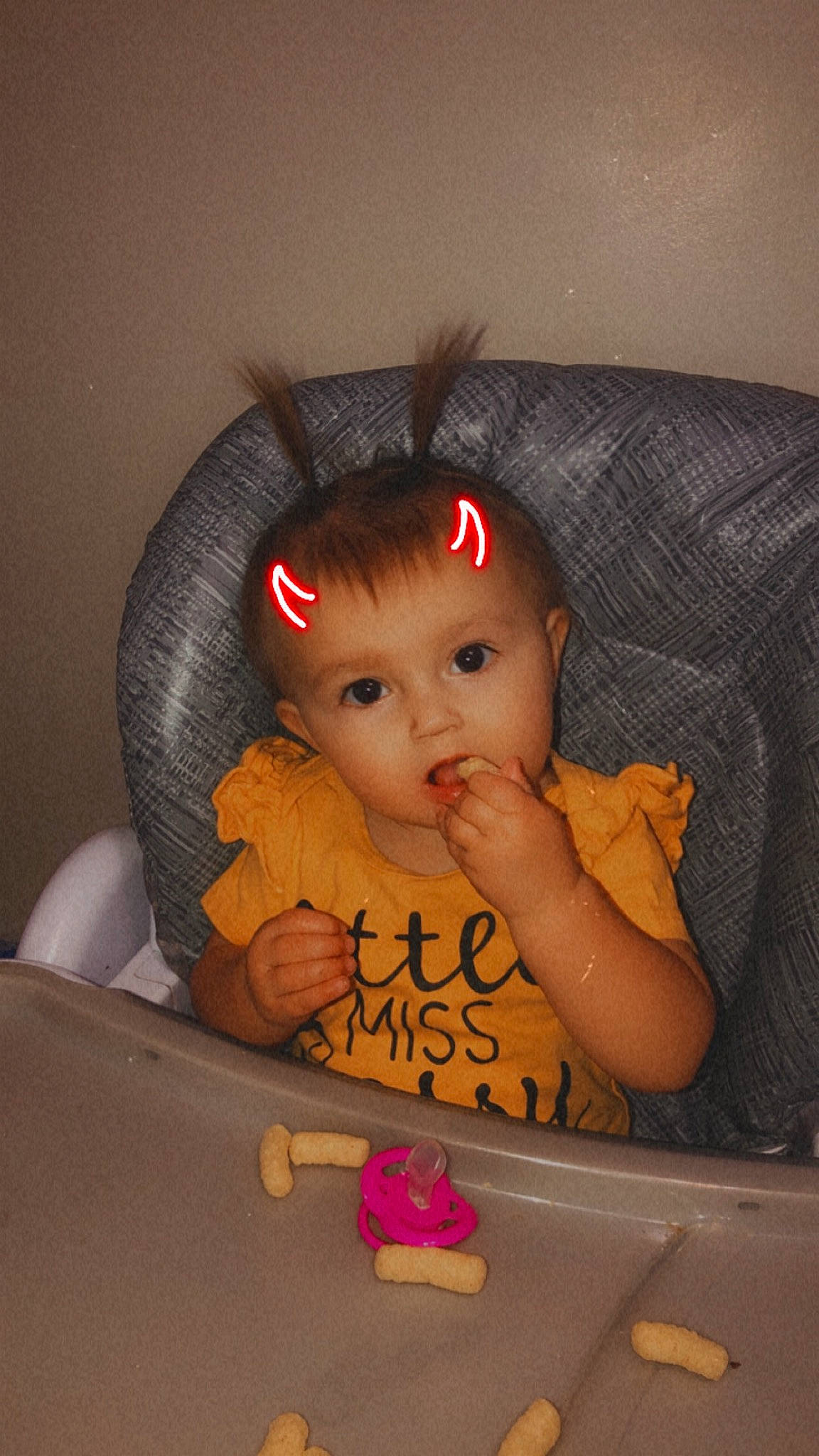 Arabella is registered to the contest to win money with this photo: baby, baby_toddler_clothing, chair, cheek, comfort, ear, eye, eyebrow, eyelash, finger, forehead, head, headgear, human_body, iris, lip, nose, person, product, skin