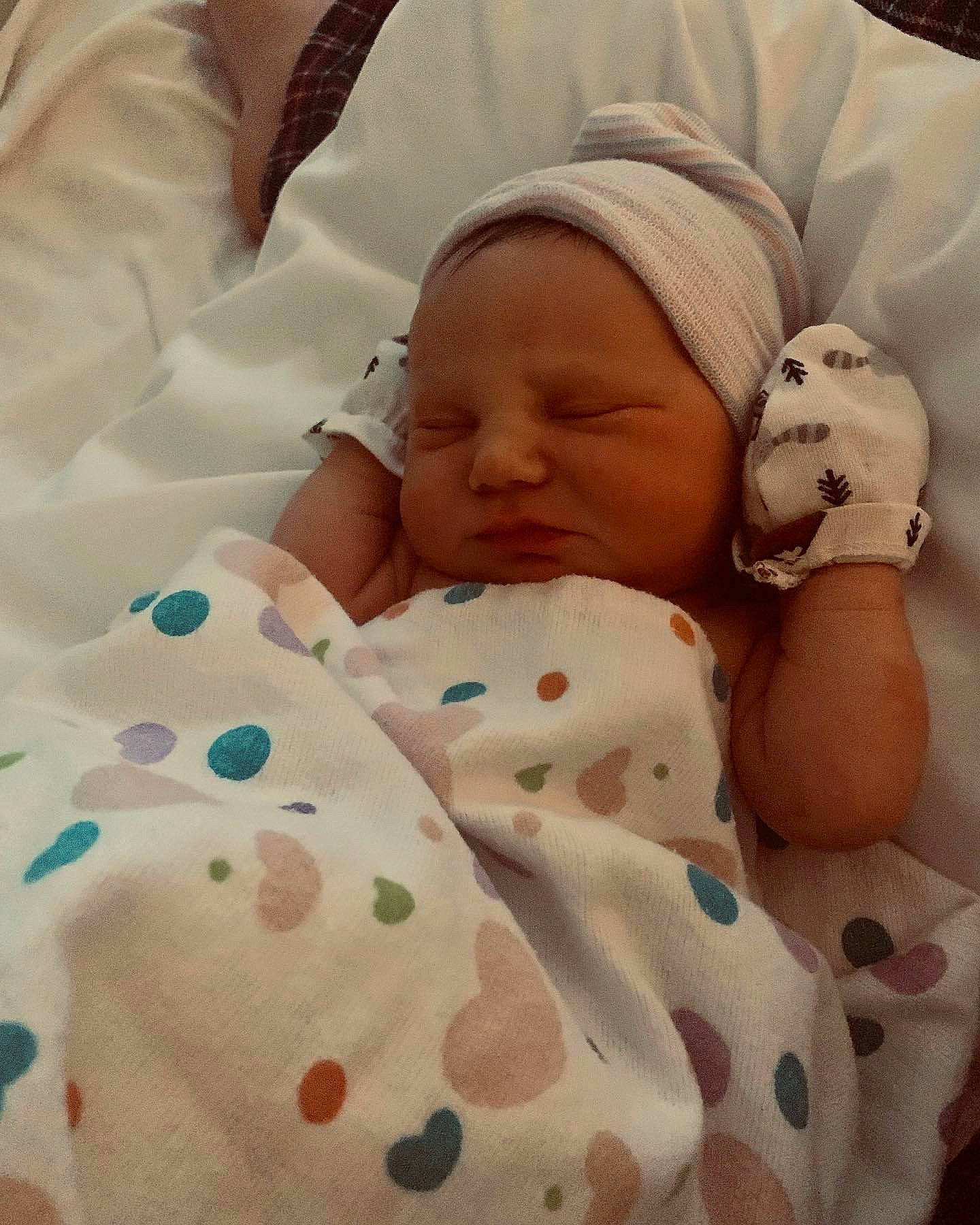 Beckham is registered to the contest to win money with this photo: baby, baby_sleeping, baby_toddler_clothing, bedtime, child, comfort, linens, nap, pattern, person, skin, sleep, sleeve, textile, thumb, toddler