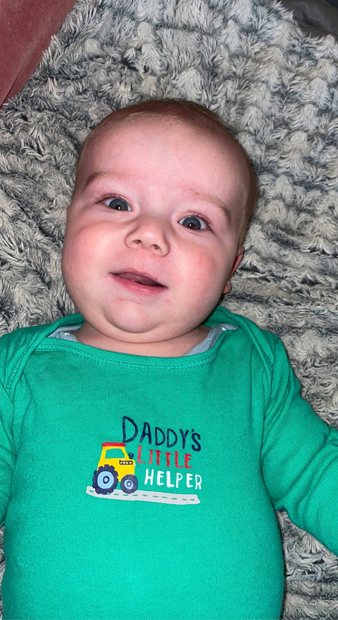 Brodie joined the competition — help win amazing prizes! azure, baby_toddler_clothing, cheek, chin, eye, eyebrow, face, facial_expression, forehead, hair, hairstyle, head, human, lip, mouth, neck, nose, outerwear, person, skin