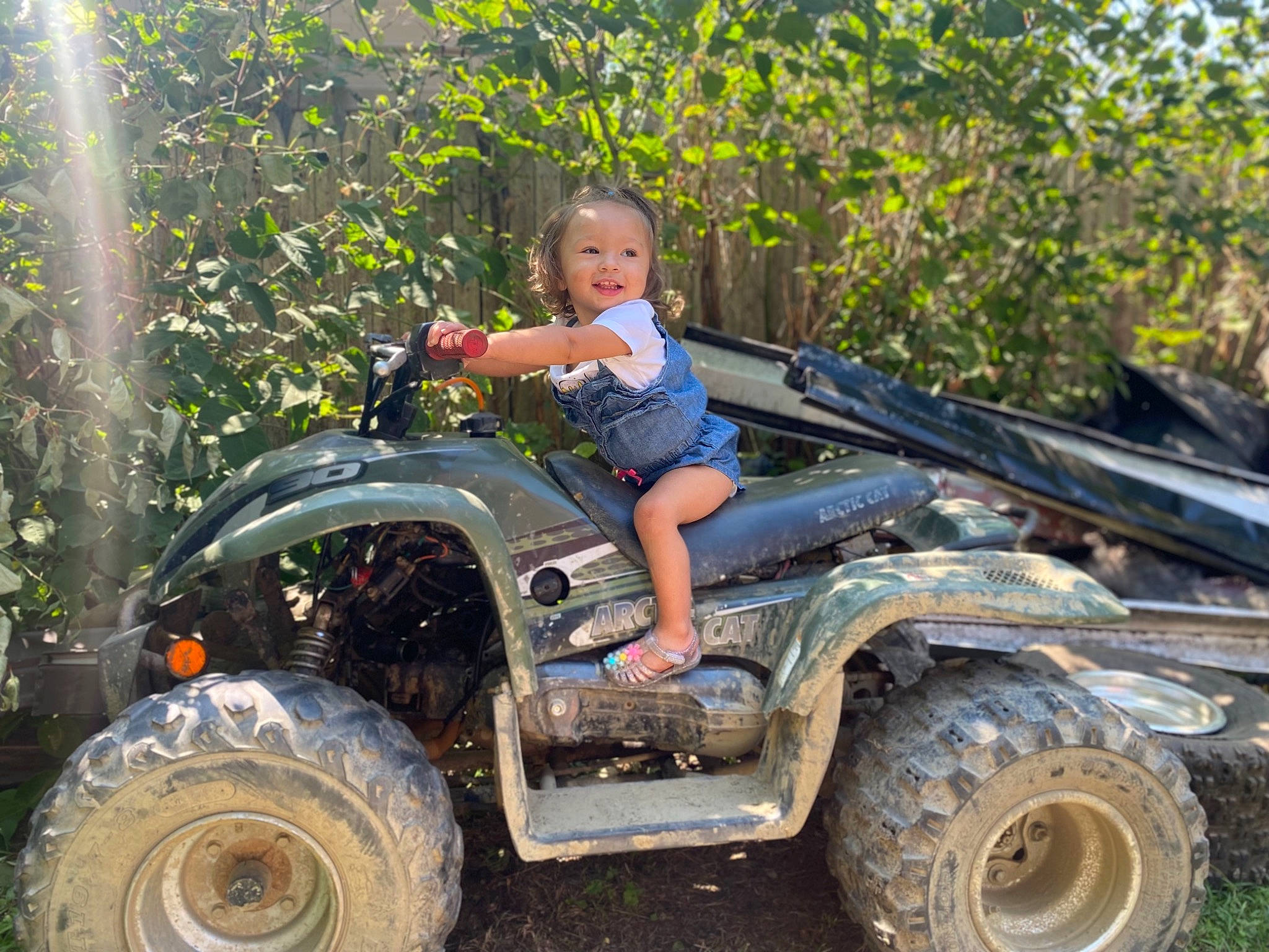 Bayleigh joined the competition — help win amazing prizes! auto_part, automotive_design, automotive_exterior, automotive_tire, automotive_wheel_system, bumper, fender, grass, landscape, motor_vehicle, person, plant, rim, synthetic_rubber, t_shirt, tire, toddler, tread, tree, vehicle