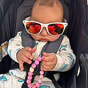 Mateo joined the competition — help win amazing prizes! accessories, baby, bodypart, clothing, coat, eating, face, finger, food, hand, head, jacket, jewelry, necklace, person, photography, portrait, selfie, sunglasses, yawning