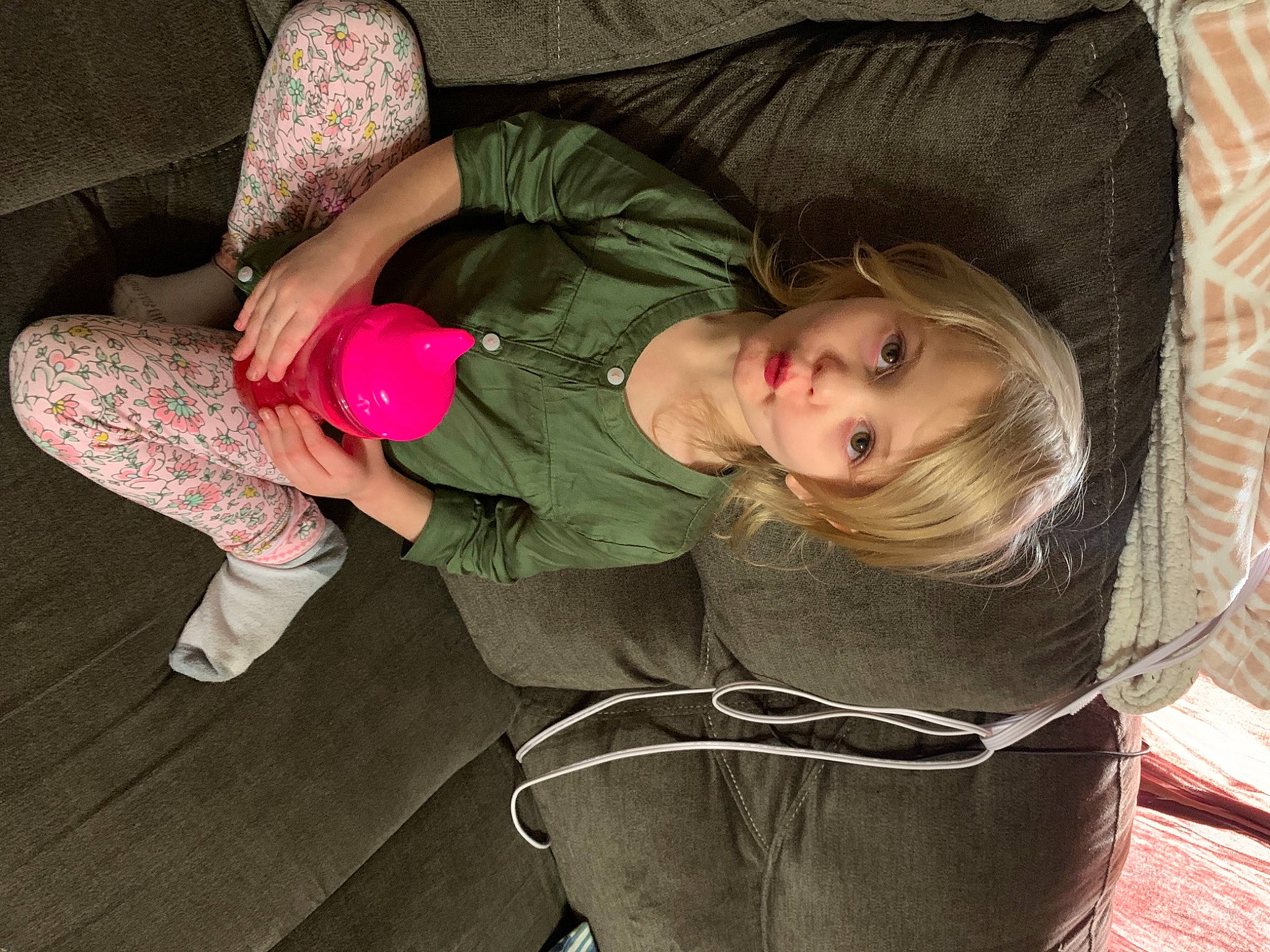 Brielle is registered to the contest to win money with this photo: baby, baby_toddler_clothing, child, comfort, cool, fedora, human, nose, person, pink, sock, sun_hat, toddler