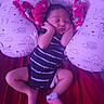 James joined the competition — help win amazing prizes! baby, sleeping, infant, onesie, striped_clothing, cushion, pillow, animal_print, happy_baby, hello_text, peaceful, cozy, bandage, legs, arms, face, closed_eyes, indoor, soft_lighting, blanket