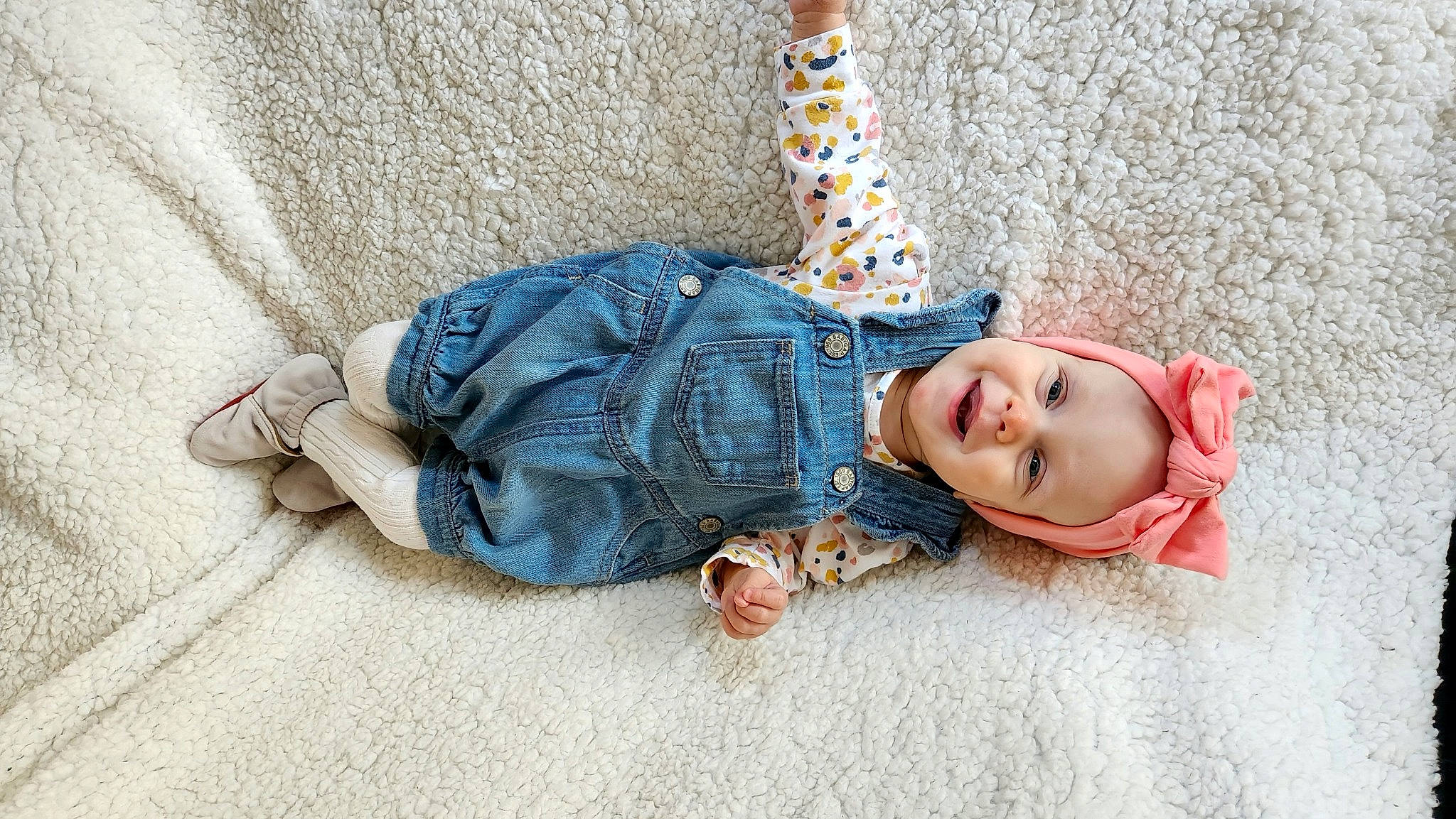 Madeline joined the competition — help win amazing prizes! arm, child, comfort, denim, eye, finger, fun, hairstyle, hand, happy, head, headwear, human_body, pattern, person, sitting, skin, sleeve, smile, textile