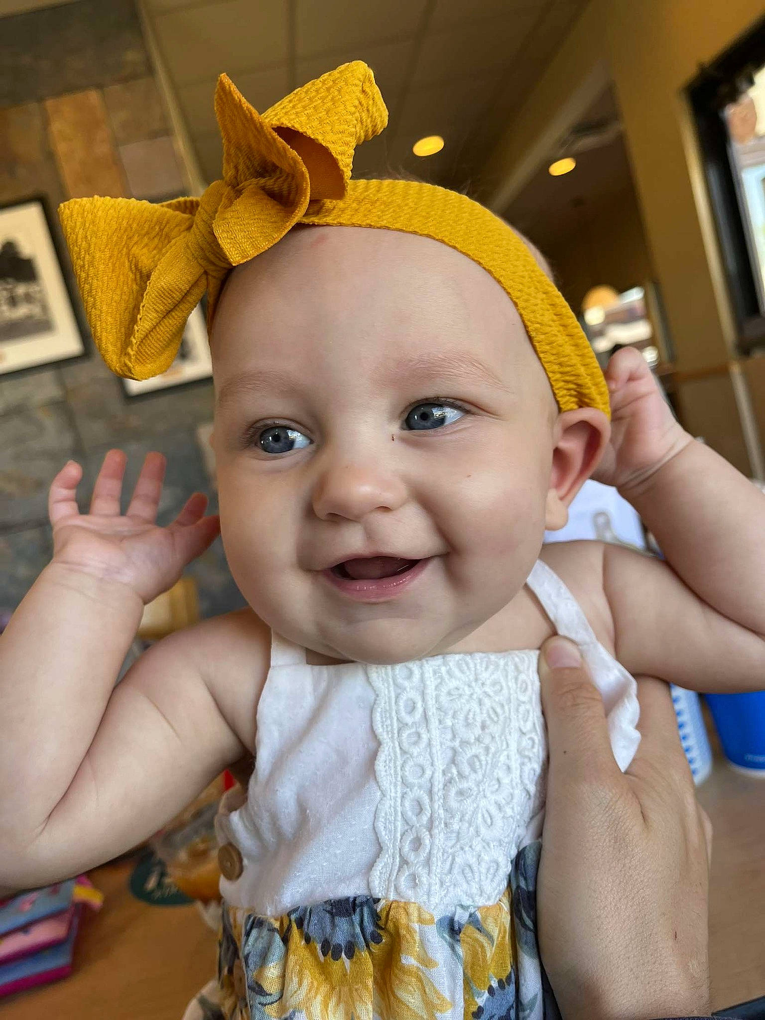 Kyla joined the competition — help win amazing prizes! baby, baby_products, baby_toddler_clothing, cap, cheek, child, costume_hat, event, fashion_accessory, fun, happy, hat, headwear, iris, joy, person, room, skin, smile, textile