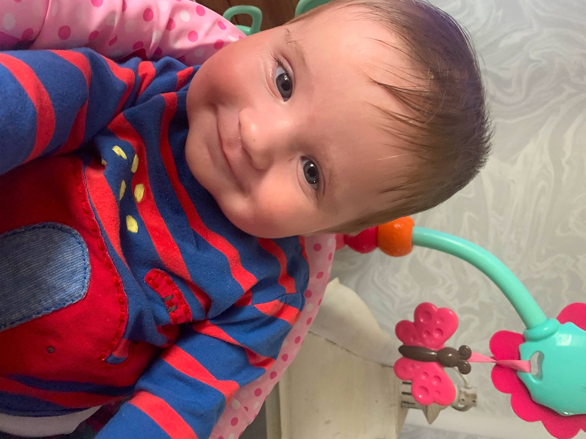 Harry joined the competition — help win amazing prizes! baby, baby_toddler_clothing, cheek, chin, eye, facial_expression, happy, head, human_body, iris, joy, lip, mouth, nose, organ, person, pink, red, skin, sleeve