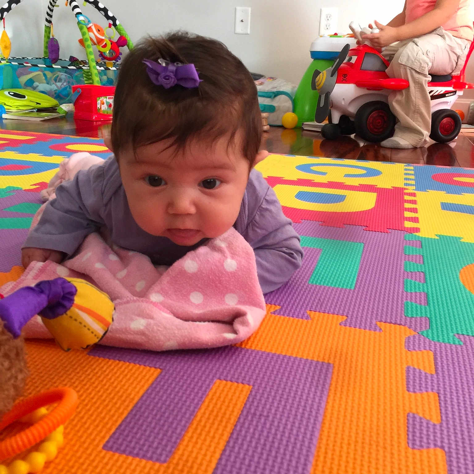 Anabella joined the competition — help win amazing prizes! baby, child, floor, flooring, kindergarten, leisure, person, play, playmat, room, sitting, toddler, toy