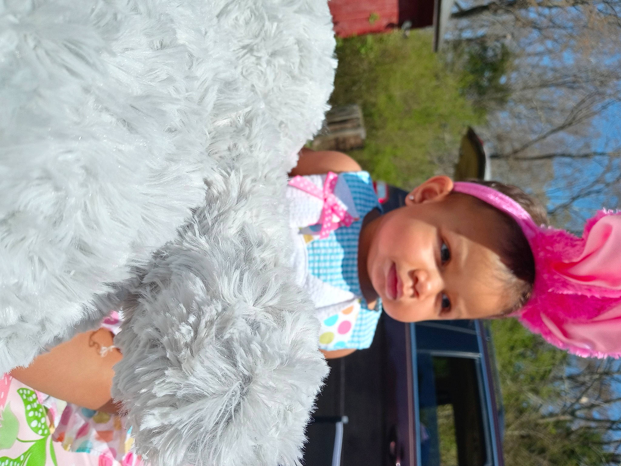 Keevah is registered to the contest to win money with this photo: baby, baby_toddler_clothing, child, costume, event, fun, fur, happy, holiday, leisure, magenta, party_supply, person, pink, plant, play, red, sky, smile, toddler