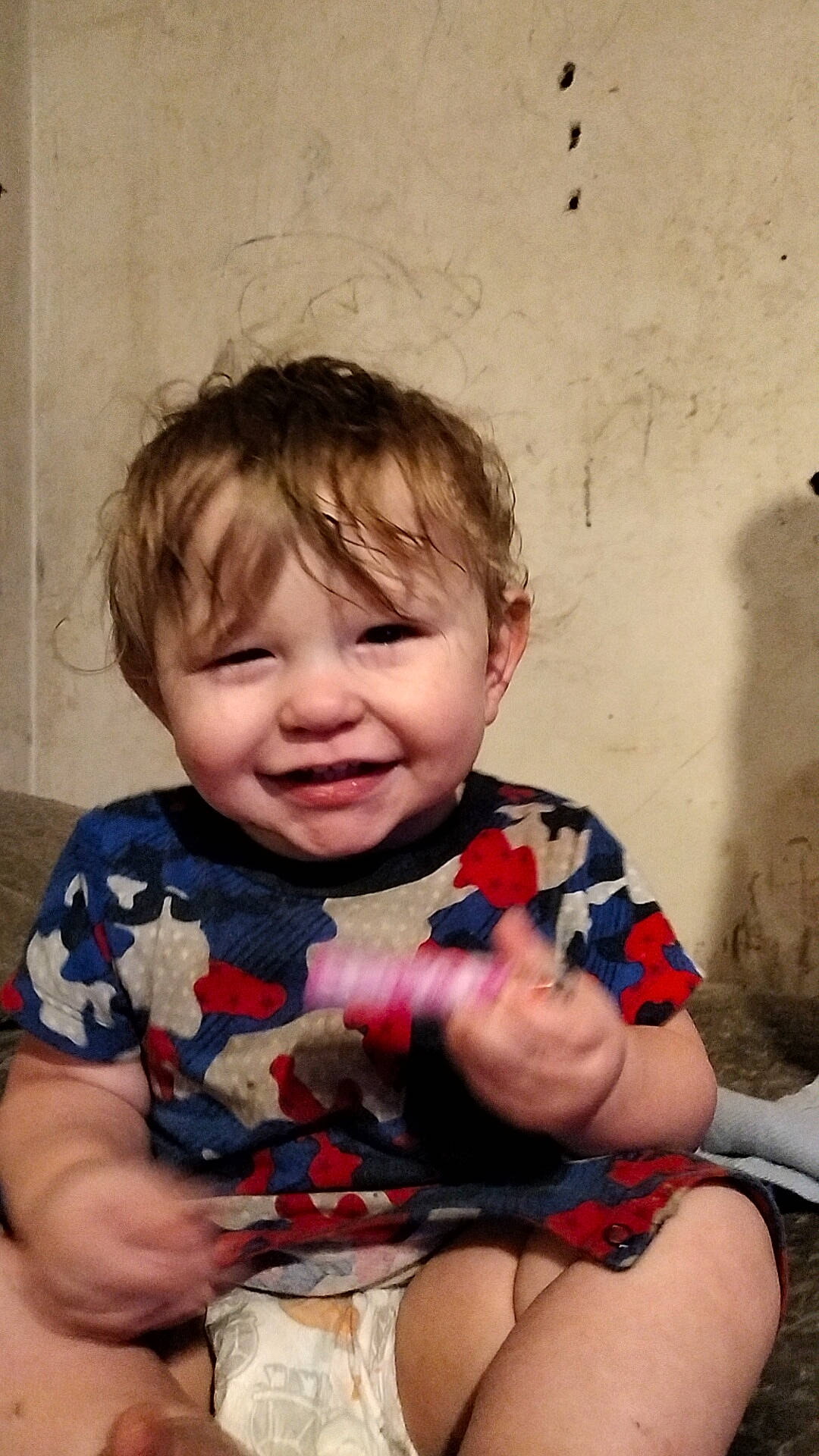 Tokala joined the competition — help win amazing prizes! arm, baby, baby_toddler_clothing, cheek, child, finger, fun, gesture, hand, happy, iris, joy, lap, person, sitting, skin, sleeve, smile, t_shirt, thigh