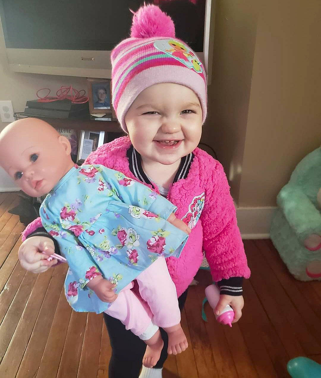 Lillian Aka Lilly joined the competition — help win amazing prizes! baby, baby_toddler_clothing, child, clothing, hair_accessory, headgear, headwear, joy, person, pink, skin, toddler