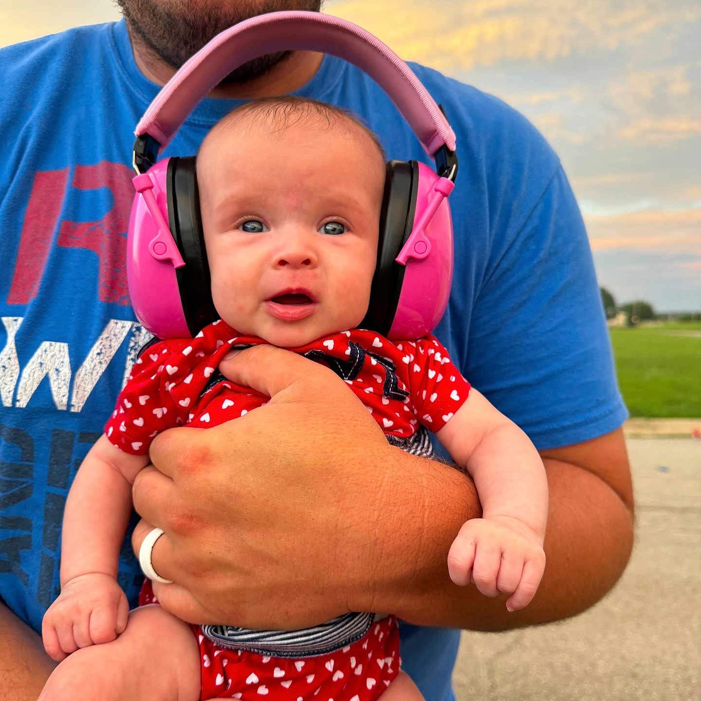 Paisley is registered to the contest to win money with this photo: accessories, baby, bodypart, clothing, diaper, electronics, face, finger, glasses, hand, hat, head, headphones, newborn, person, photography, portrait, shorts, sunglasses, t_shirt