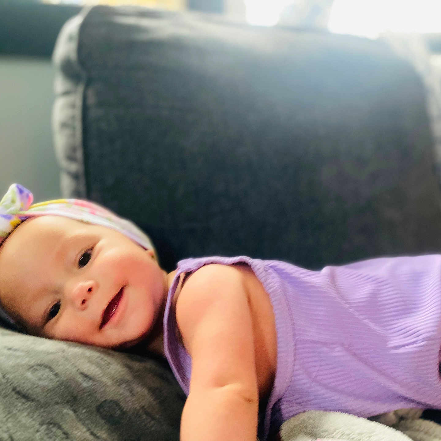 Harlynne joined the competition — help win amazing prizes! arm, baby, blanket, bonnet, cap, clothing, couch, cushion, face, furniture, happy, hat, head, homedecor, newborn, person, photography, portrait, sleeping, smile