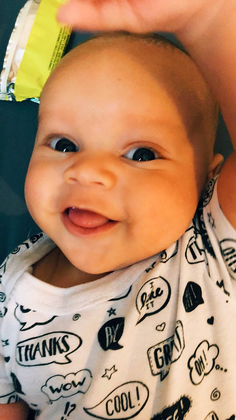 Souleymane joined the competition — help win amazing prizes! baby, baby_laughing, cheek, child, chin, close_up, cool, eyebrow, face, facial_expression, forehead, happy, head, laugh, lip, mouth, nose, person, skin, smile