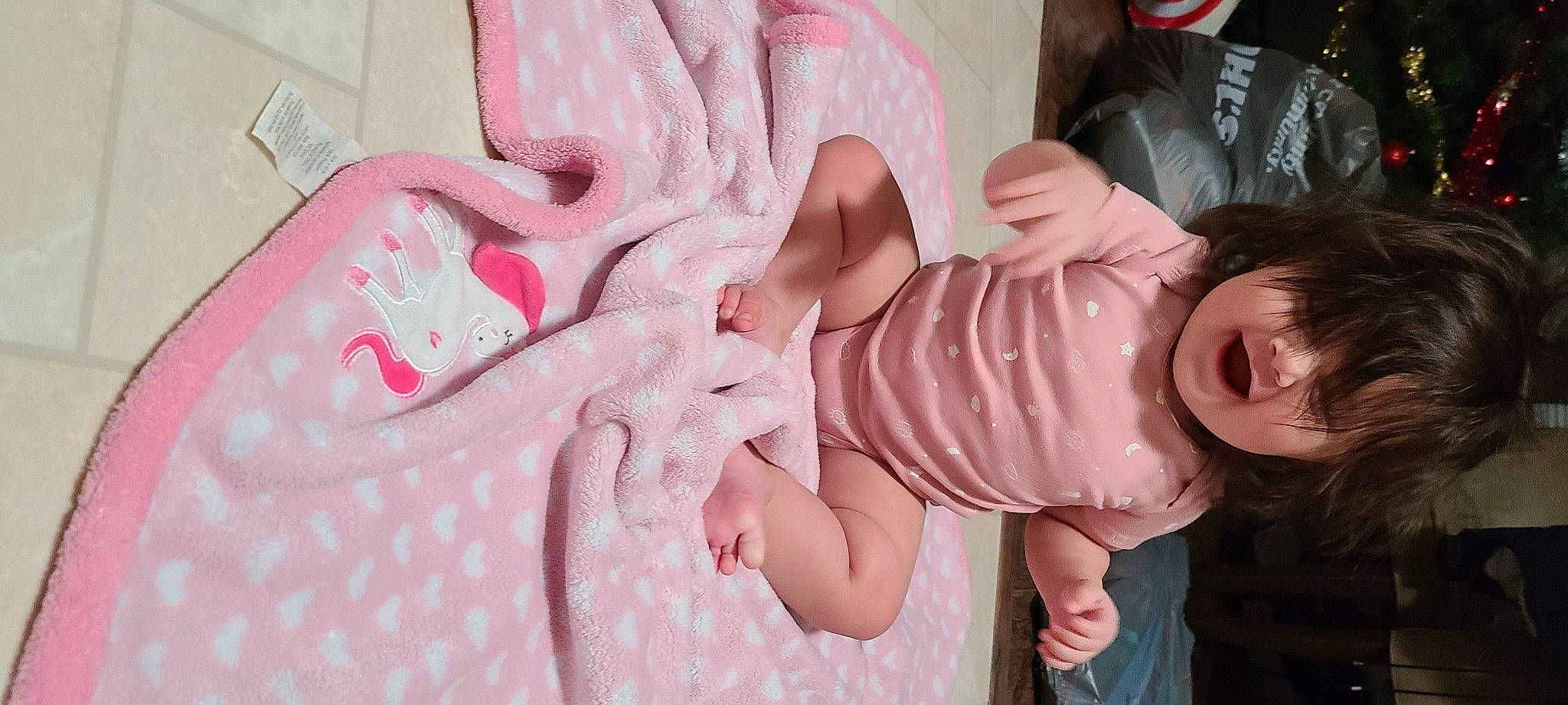 Ramsey joined the competition — help win amazing prizes! baby, baby_toddler_clothing, cheek, child, clothing, comfort, dress, ear, eyelash, finger, gesture, leg, lip, mouth, nail, person, pink, skin, sleeve, smile