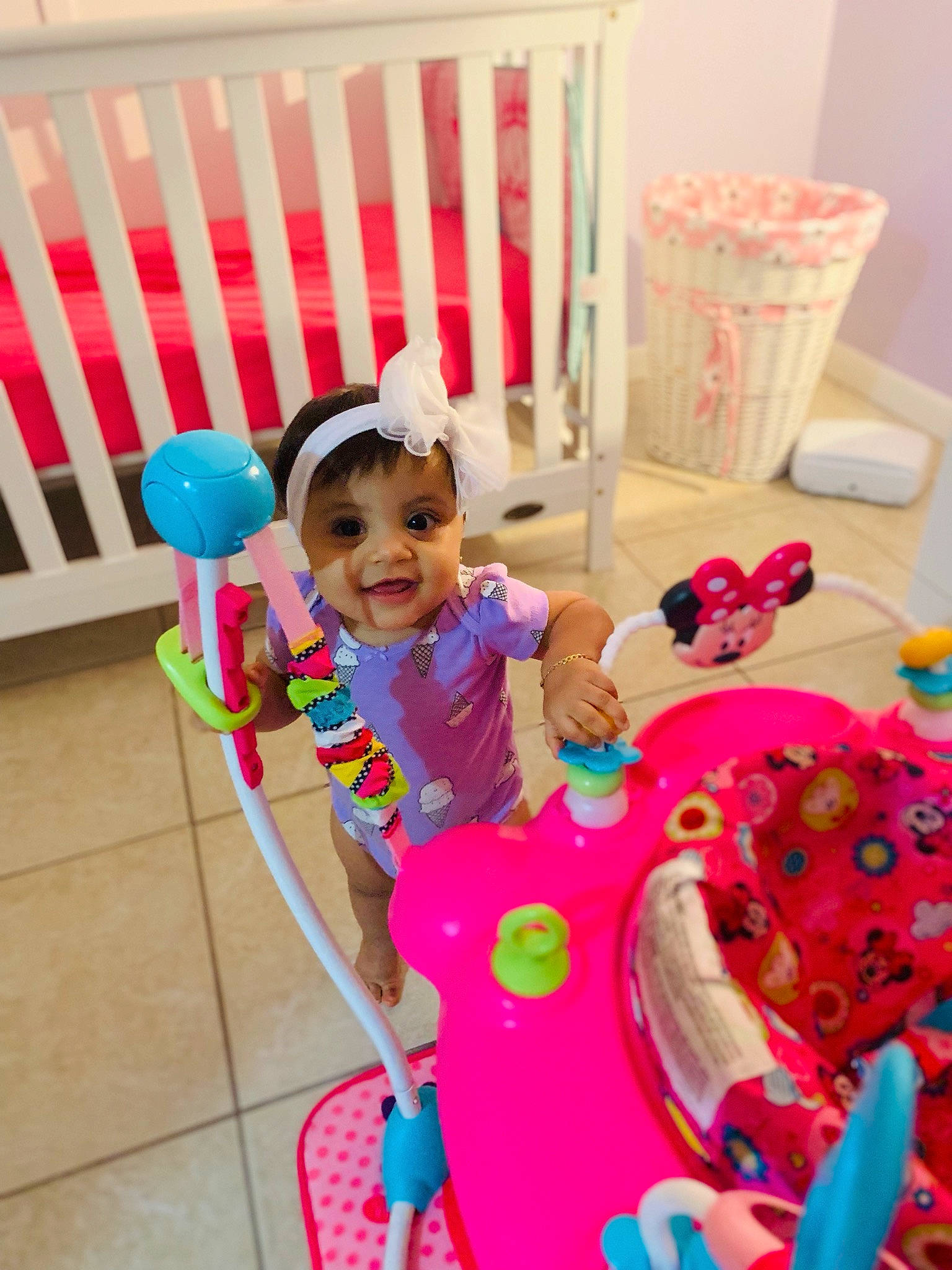 Yahaira joined the competition — help win amazing prizes! baby, birthday, child, party, person, pink, play, smile, toddler, toy