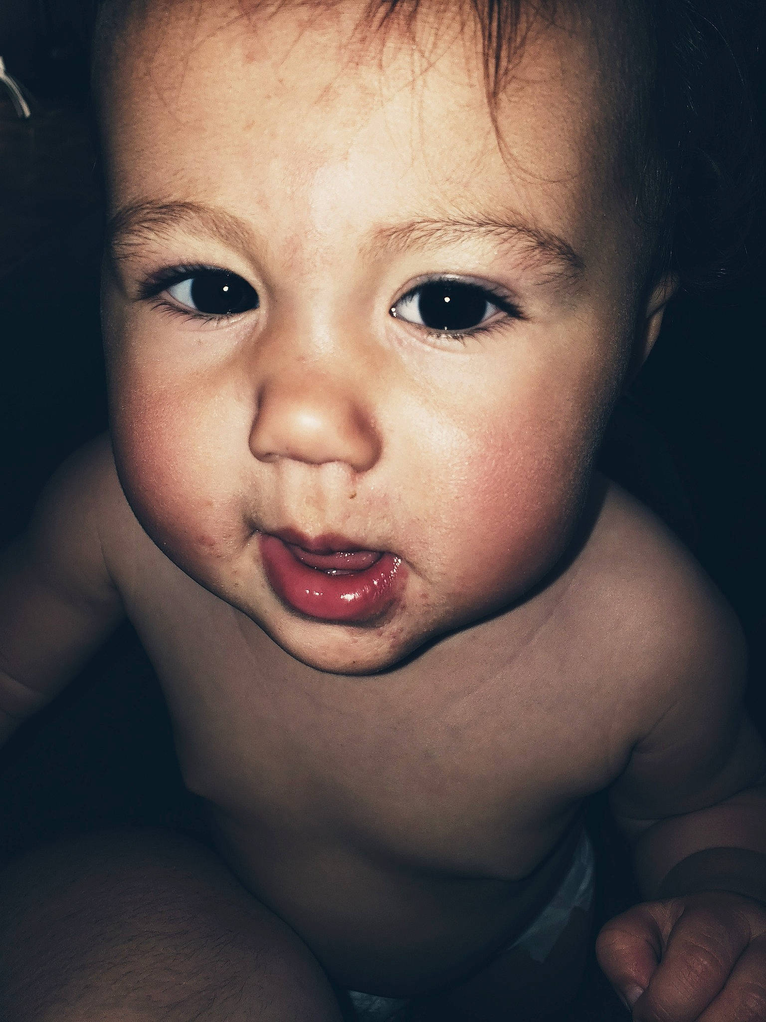 Alanna is registered to the contest to win money with this photo: baby, beauty, cheek, child, chin, close_up, eye, eyebrow, face, facial_expression, forehead, head, lip, mouth, nose, organ, person, skin, smile, toddler