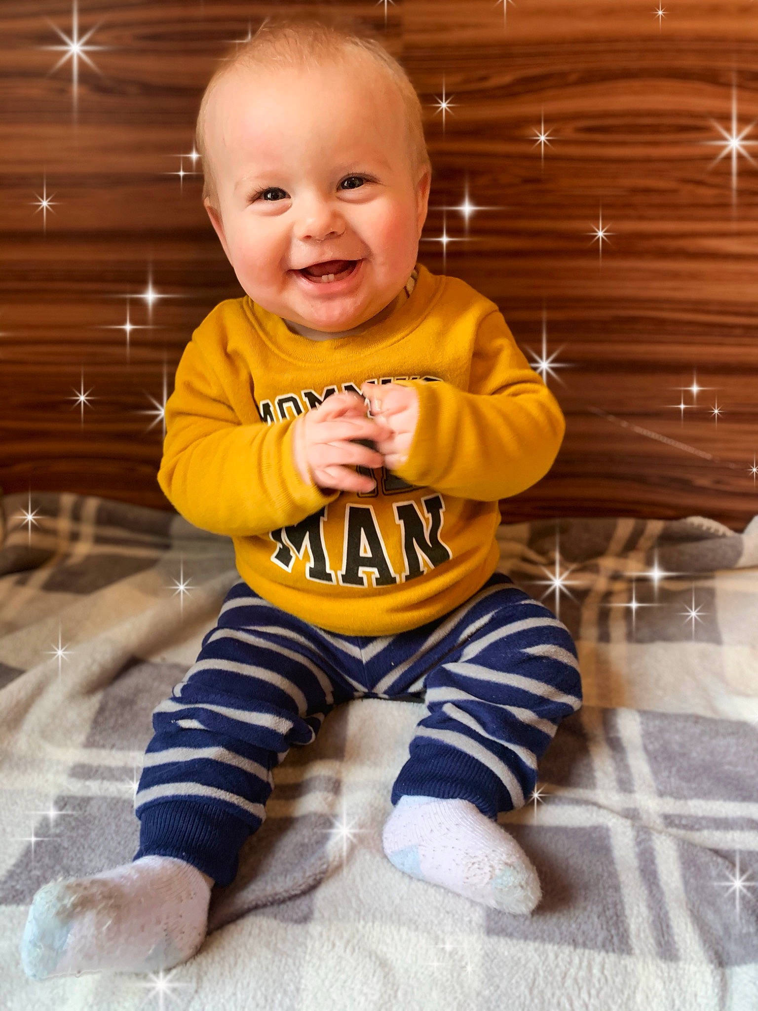 Brodie joined the competition — help win amazing prizes! baby, baby_toddler_clothing, cheek, child, eye, face, floor, flooring, fun, happy, head, joy, orange, outerwear, person, skin, sleeve, smile, sportswear, t_shirt