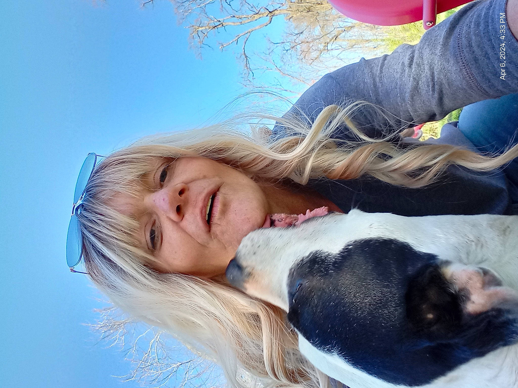 Claireese Norris joined the competition — help win amazing prizes! beauty, child, companion_dog, dog_breed, fun, fur, gesture, grass, happy, leisure, love, people_in_nature, plant, sky, smile, sporting_group, sunglasses, tree, window, winter