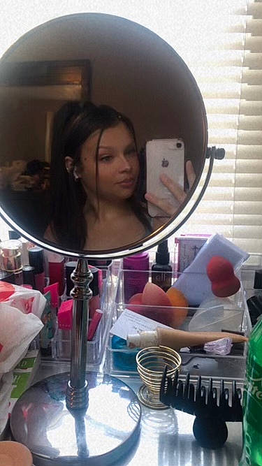 Jade joined the competition — help win amazing prizes! audio_equipment, automotive_mirror, black_hair, cameras_optics, drinkware, event, eyewear, fashion_accessory, fun, glass, leisure, magenta, mirror, person, reflection, room, selfie, snapshot, t_shirt, tableware