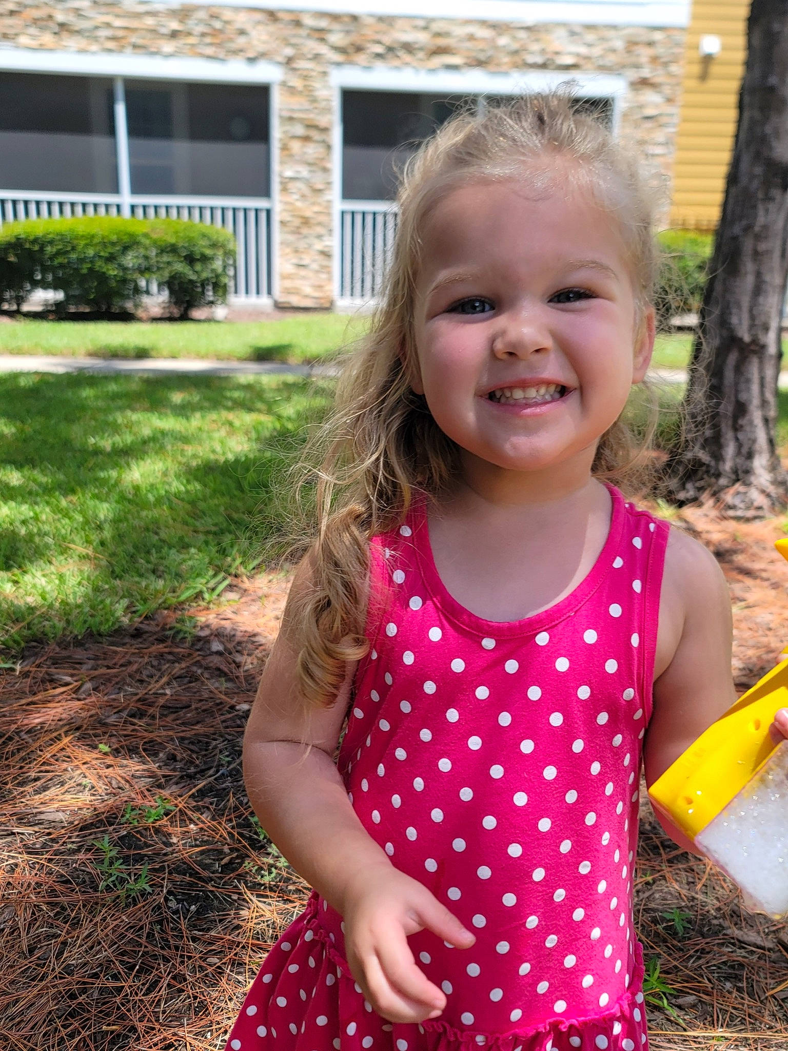 Artemis joined the competition — help win amazing prizes! baby_toddler_clothing, child, fruit, fun, garden, grass, happy, house, joy, leisure, magenta, pattern, people_in_nature, person, plant, sleeve, smile, summer, t_shirt, toddler