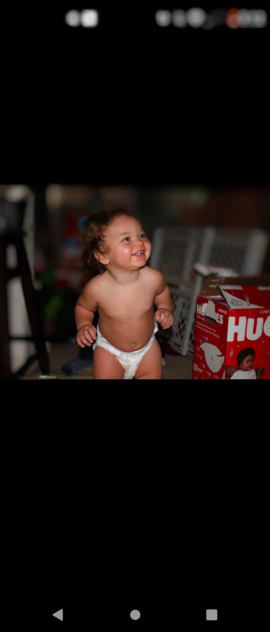 Haisley joined the competition — help win amazing prizes! abdomen, baby, barechested, carbonated_soft_drinks, chest, child, diaper, drink, drinkware, event, flash_photography, fun, happy, joy, navel, person, sitting, smile, stomach, thumb
