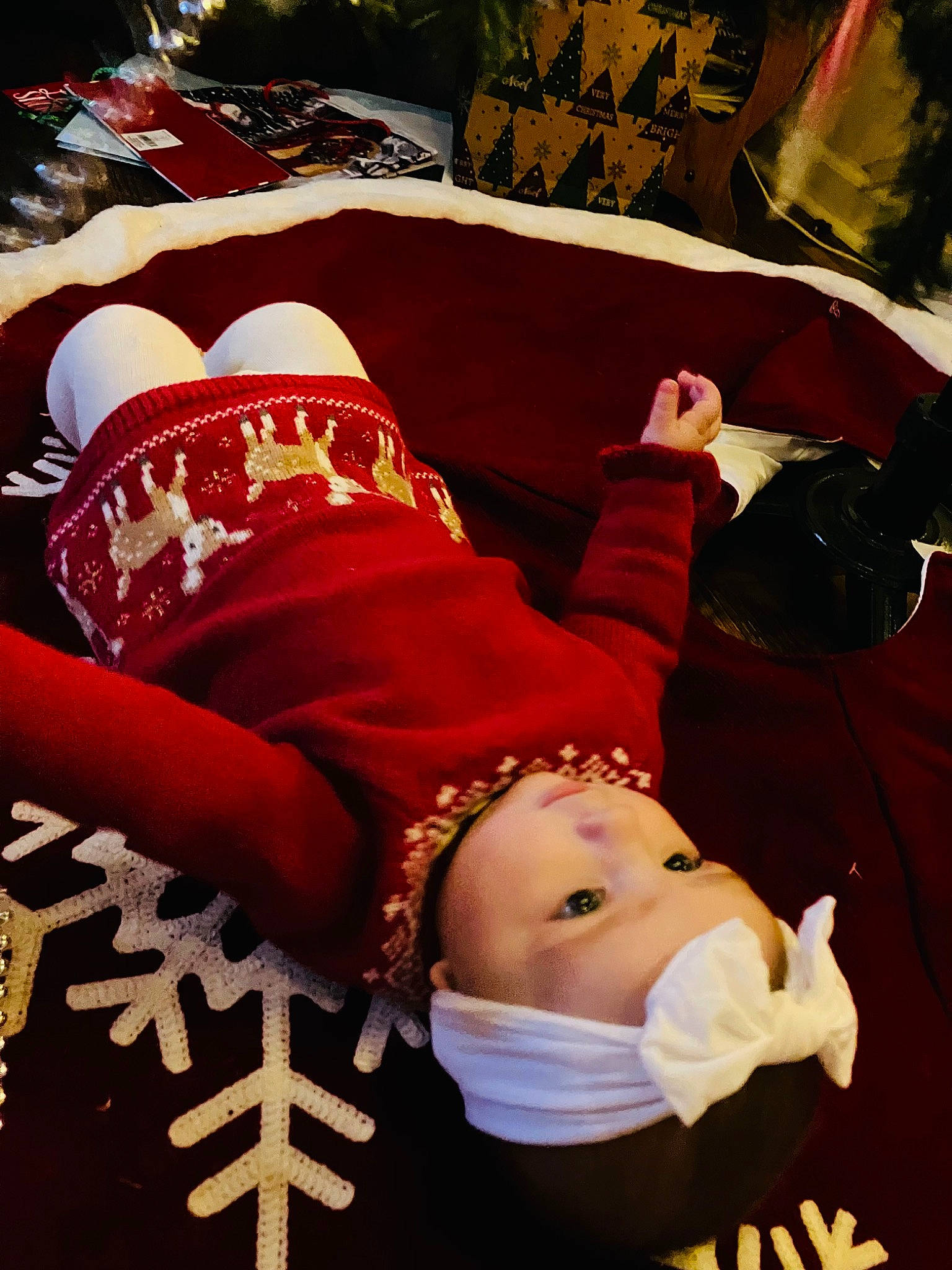 Kalista joined the competition — help win amazing prizes! baby, carmine, child, christmas, christmas_decoration, christmas_eve, christmas_ornament, comfort, couch, event, hat, headgear, holiday, human_leg, lap, person, photograph, santa_claus, snapshot, toddler