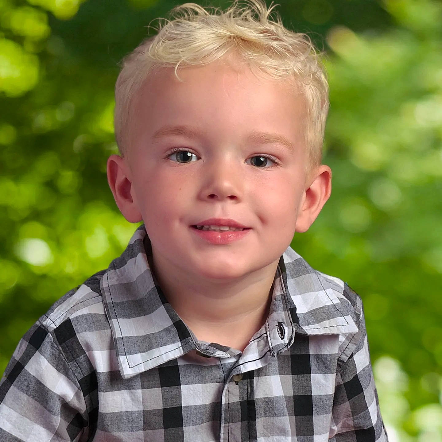 Maxwell joined the competition — help win amazing prizes! child, chin, close_up, collar, dress_shirt, electric_blue, eye, face, flash_photography, grass, happy, head, joy, pattern, people_in_nature, person, plaid, portrait_photography, sleeve, smile