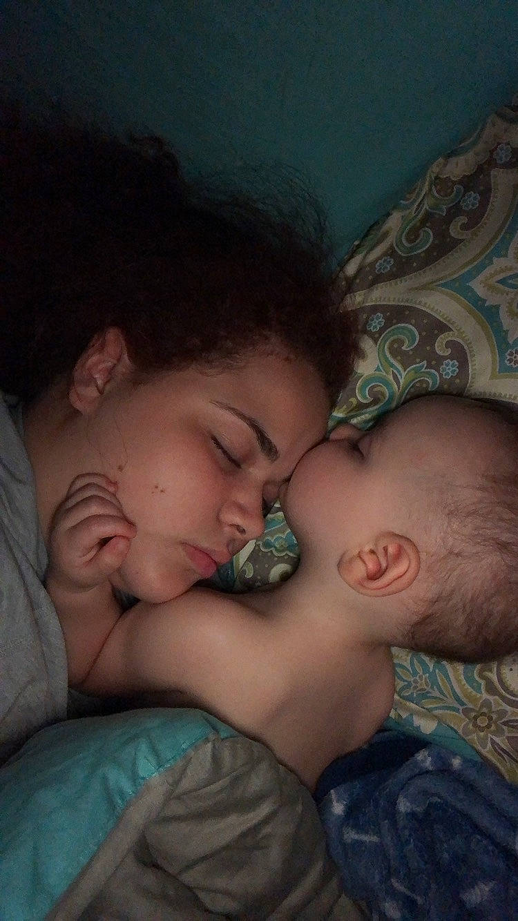 Benson joined the competition — help win amazing prizes! baby, bedtime, birth, cheek, child, gesture, interaction, love, mother, nap, nose, person, sleep, toddler