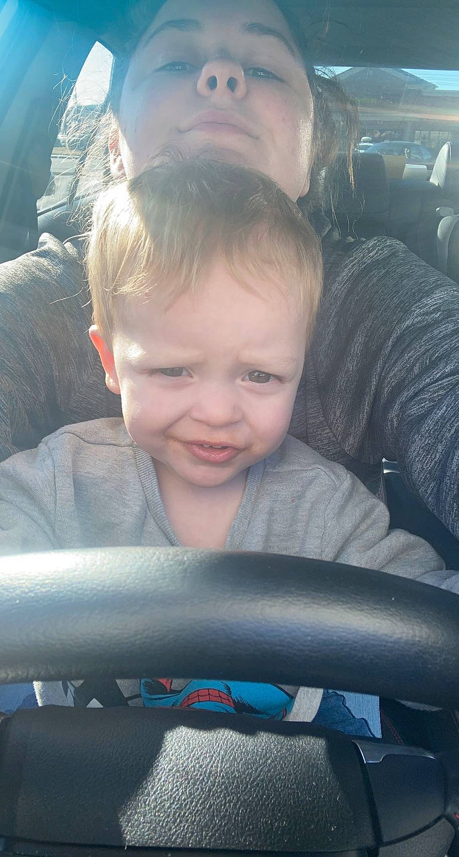 Haiden joined the competition — help win amazing prizes! automotive_design, automotive_exterior, automotive_tire, black, car_seat, finger, hand, happy, motor_vehicle, muscle, organ, person, photograph, plant, product, smile, steering_part, steering_wheel, vehicle_door, white