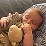 baby, blanket, casual, child, closeup, comfort, couch, cozy, home, indoor, infant, nap, pacifier, peaceful, pillow, relaxation, rest, sleeping, soft_toy, stuffed_animal