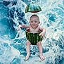 Eddy participe au concours pour gagner de l'argent avec cette photo : arms, baby, blue, child, cute, floating, fruit, funny, happy, head, legs, nature, necklace, outdoor, playful, skin, splash, summer, water, watermelon