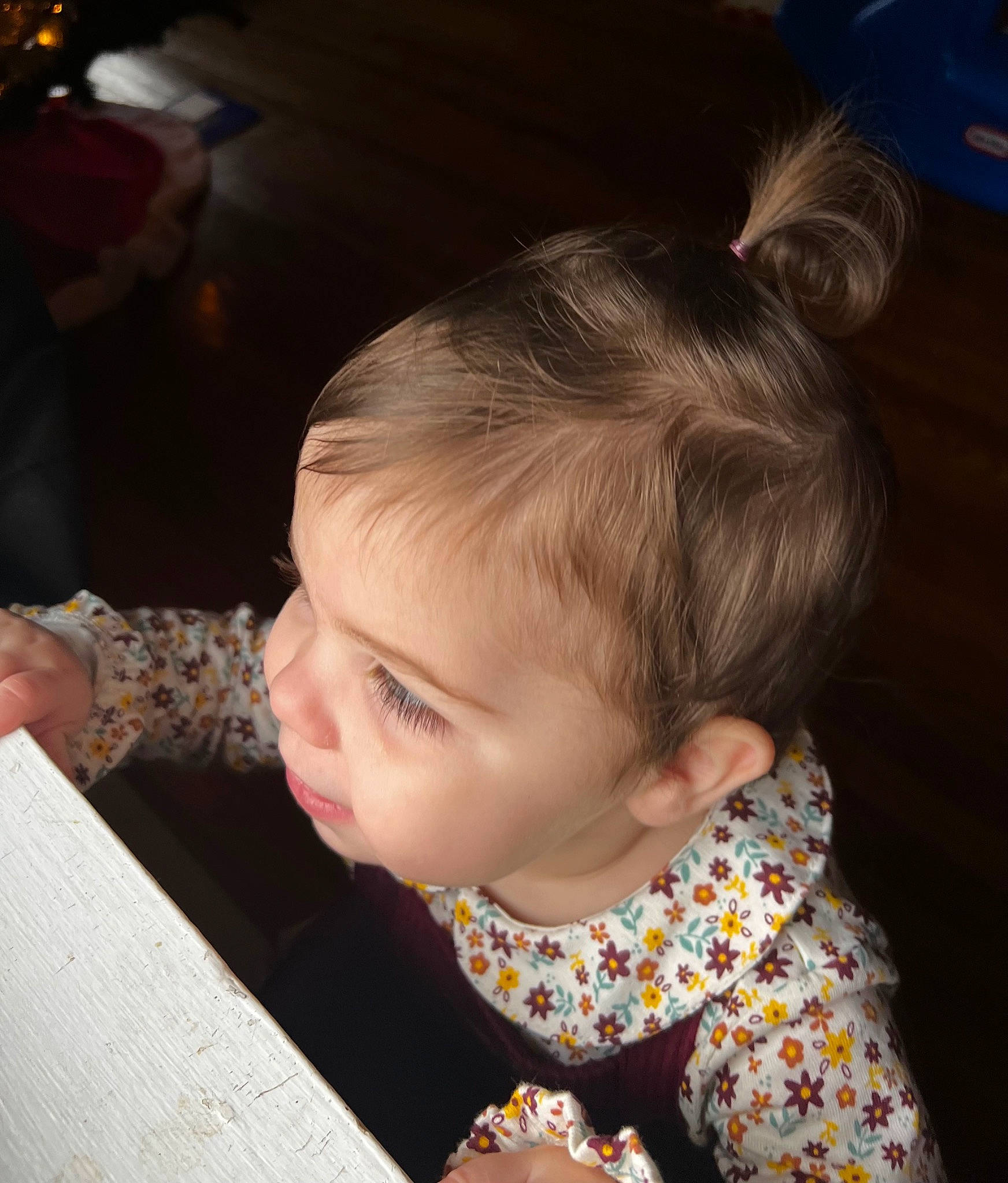 Arya is registered to the contest to win money with this photo: baby, baby_toddler_clothing, brown_hair, cheek, child, chin, ear, eye, fun, happy, head, iris, jewellery, mouth, neck, nose, person, sitting, skin, toddler